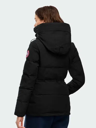 Canada Goose High-collar Hooded Puffer Jacket In Black