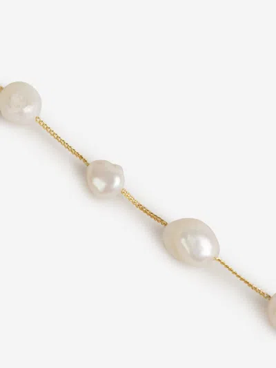 Cult Gaia Atum Pearl Drop Earrings In Metallic