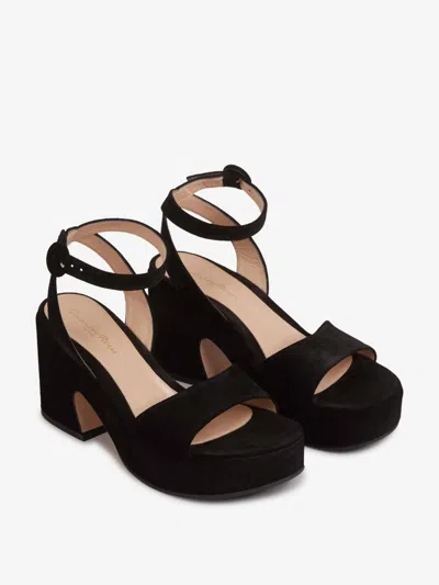 Gianvito Rossi 55mm Block-heel Ankle-strap Sandals In Black