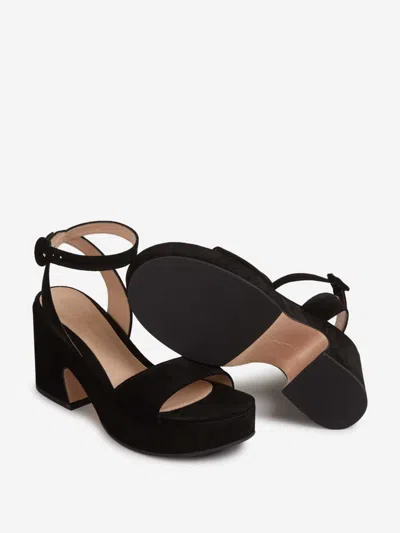 Gianvito Rossi 55mm Block-heel Ankle-strap Sandals In Black