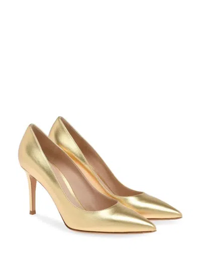 Gianvito Rossi Gianvito 85 Nappa Leather Pumps Shoes In Gold