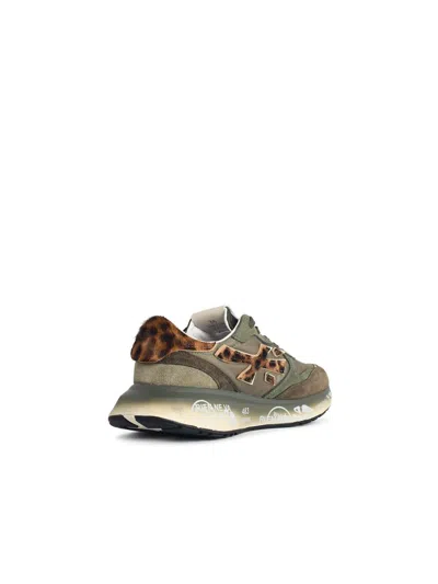 Premiata Lauryn Sneakers Suede And Fabric Design In Green