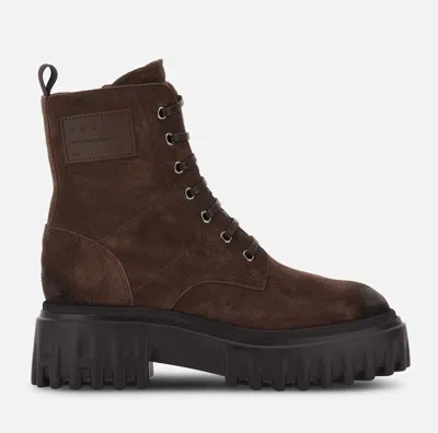 Hogan H700 Lace-up Chunky-sole Boots In Brown