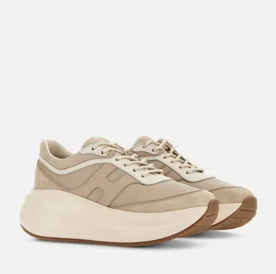 Hogan H696 Beige Sneakers In Neutral