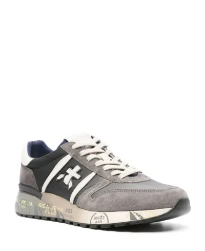 Premiata Lander Grey Sneakers In Gray