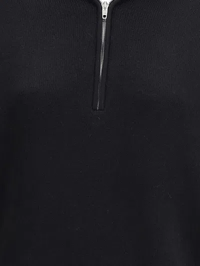 Balenciaga Reversible Sweater With High Collar And Pockets In Black