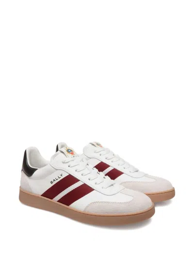 Bally Retro Crest Leather Striped Sneakers In Multi