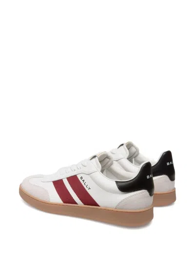 Bally Retro Crest Leather Striped Sneakers In Multi