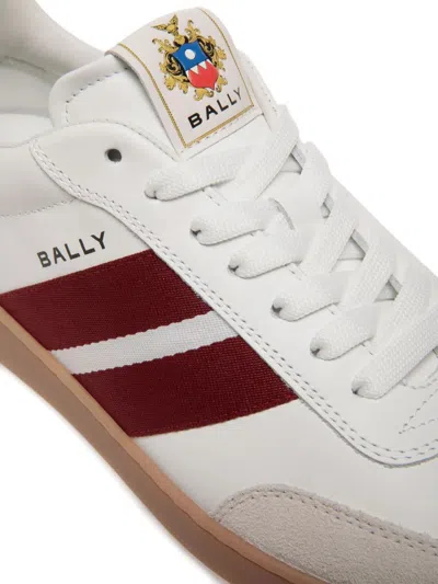 Bally Retro Crest Leather Striped Sneakers In Multi