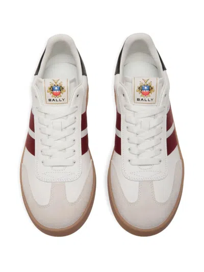 Bally Retro Crest Leather Striped Sneakers In Multi