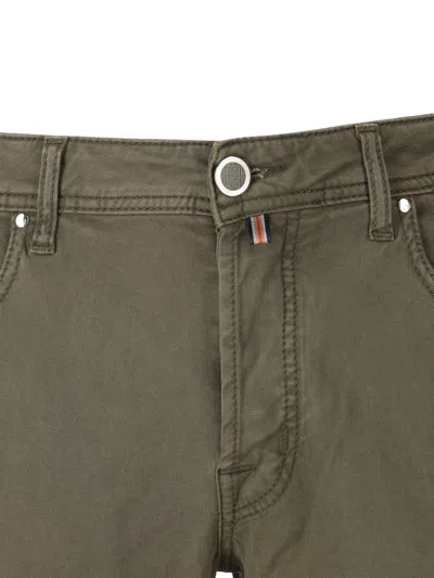 Jacob Cohen Mid-rise Straight Trousers In Green