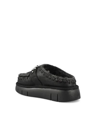 Mou Bounc Clog Metal Logo In Black