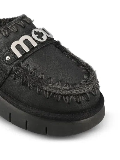 Mou Bounc Clog Metal Logo In Black