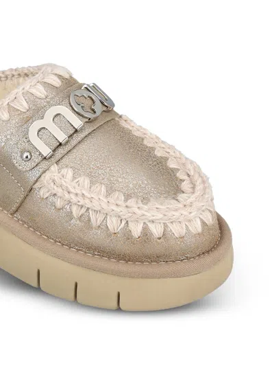 Mou Bounce Clog In Laminated Sheepskin In Gray