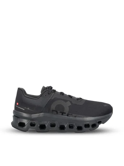 On Running Cloudmonster Nylon And Mesh Sneakers In Black