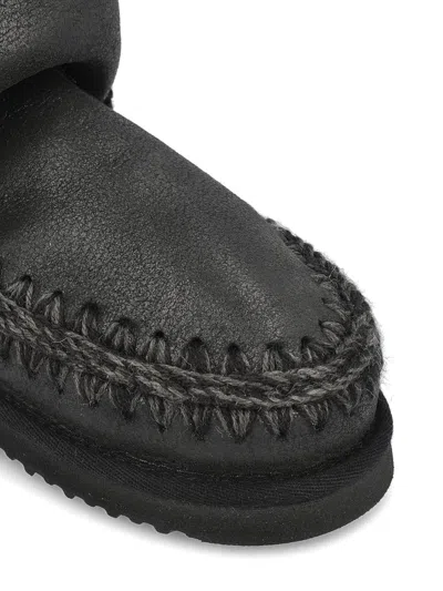 Mou Eskimo 18 Rhinestones Logo Shoes In Black