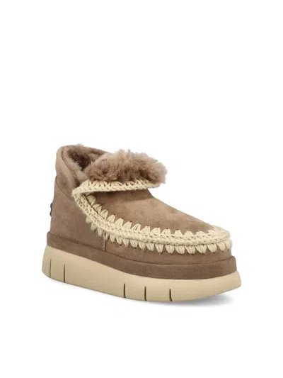 Mou Eskimo Bounce Sneaker Ankle Boots In Brown