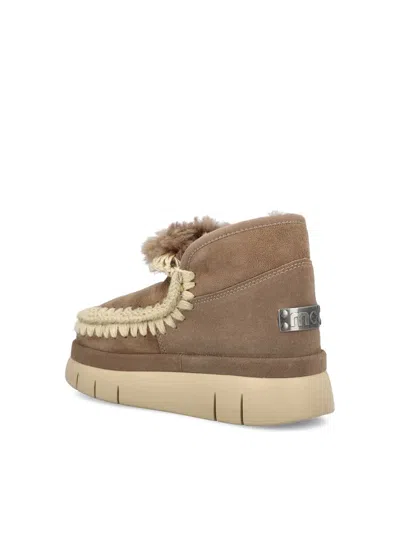 Mou Eskimo Bounce Sneaker Ankle Boots In Brown