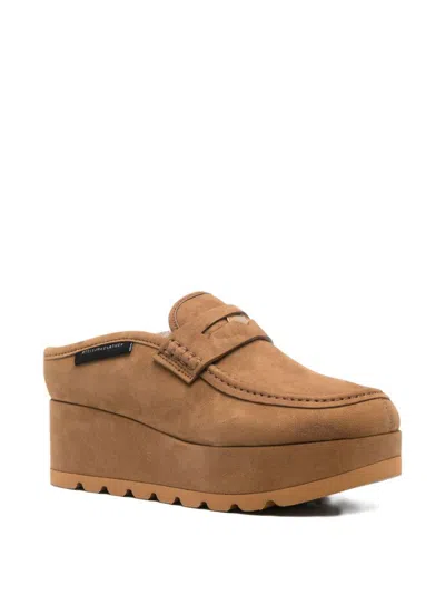 Stella Mccartney Sneak-elyse Platform Loafer Slippers Pecan In Brown
