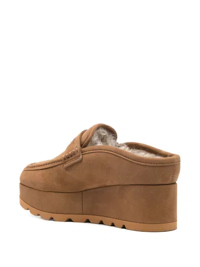 Stella Mccartney Sneak-elyse Platform Loafer Slippers Pecan In Brown