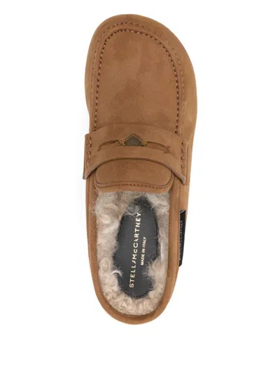 Stella Mccartney Sneak-elyse Platform Loafer Slippers Pecan In Brown