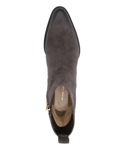Michael Kors Lex Chocolate Heeled Ankle Boot In Brown