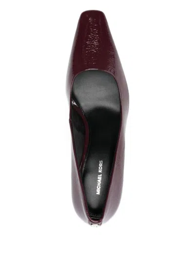 Michael Kors Darrah Crackled Patent Leather Pump In Red