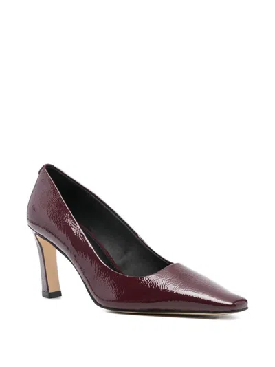 Michael Kors Darrah Crackled Patent Leather Pump In Red