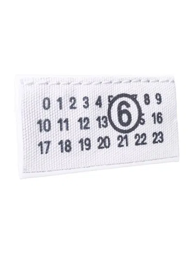 Mm6 Maison Margiela Trompe L'oeil Numeric Pochette Small In White