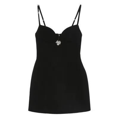 Blumarine Embellished Mini Dress In Black
