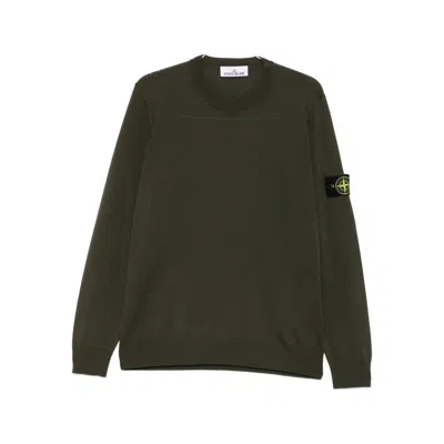 Stone Island Lightweight Wool Crew Neck Pullover Clothing In Gray