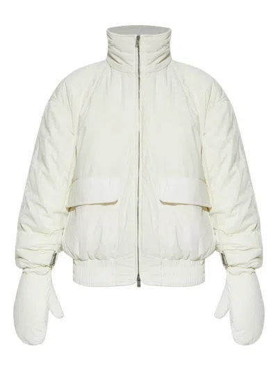 Golden Goose Flap-pockets Puffer Jacket In White
