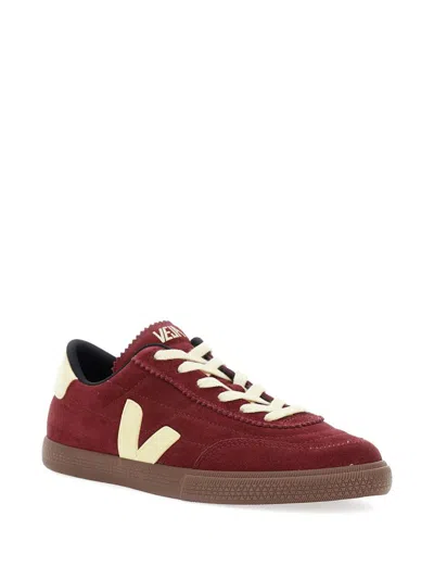 Veja Panenka Suede Leather Sneaker In Grenat Sun Bark In Red