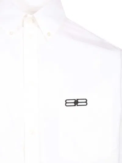 Balenciaga Relaxed Fit Shirt Button-down Collar In White