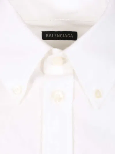 Balenciaga Relaxed Fit Shirt Button-down Collar In White