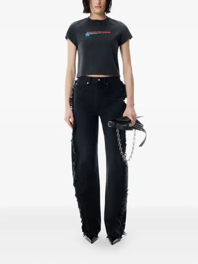 Alexander Wang Crystal Hotfix Star Jersey T-shirt