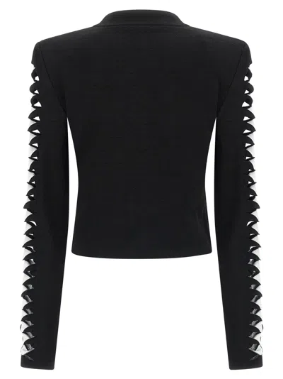 Balmain Cut-out Blazer Blazers Black In Black