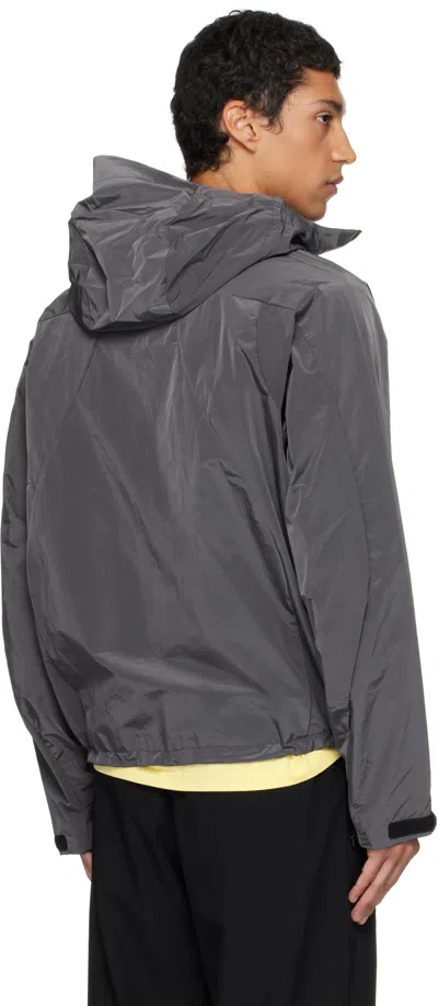 Dime Gray Taffeta Windbreaker Jacket In Gray