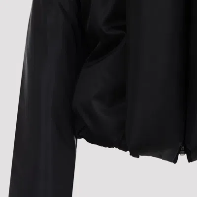Alaïa Insulated Long Sleeve High Collar Jacket In Black