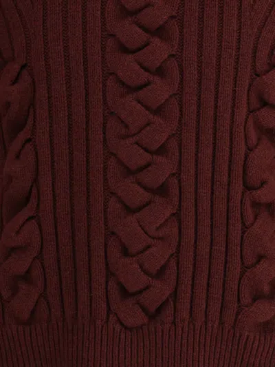 Alexander Mcqueen Mixed Wool Sweater In Red