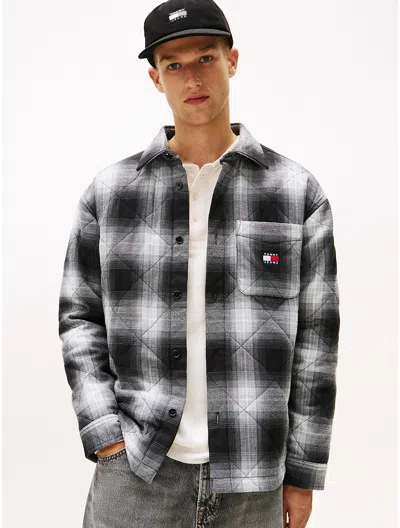 Tommy Hilfiger Tommy Jeans Quilted Overshirt In Black