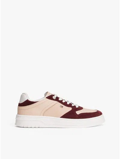 Tommy Hilfiger Mixed Texture Suede Cupsole Sneaker In Multi
