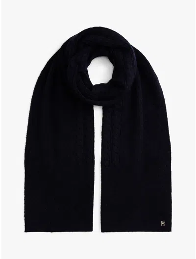 Tommy Hilfiger Mixed Knit Wool In Blue
