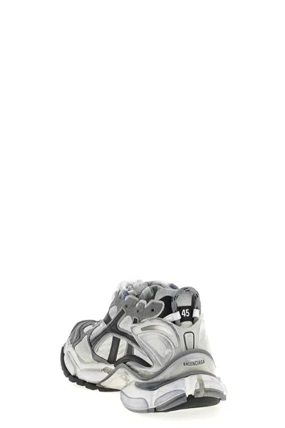 Balenciaga Dynamic Multicolor Runner Sneakers With Chunky Silhouette In Gray