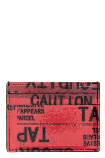 Balenciaga Men 'tape Type' Card Holder In Red