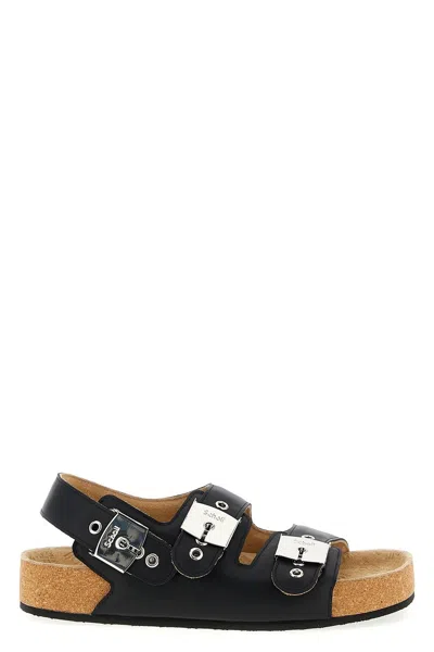 Balenciaga Scholl Collaboration Sandals Cork Sole In Black