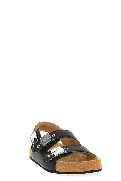 Balenciaga Scholl Collaboration Sandals Cork Sole In Black