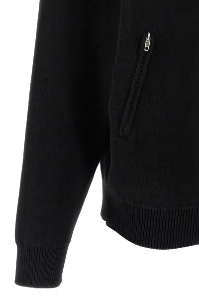 Balenciaga Reversible Sweater With High Collar And Pockets In Black