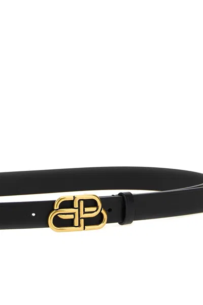 Balenciaga 'bb Thin' Belt In Black