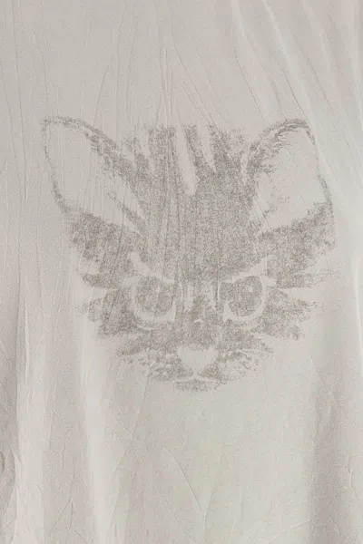Balenciaga Cat Graphic Relaxed Fit T-shirt In Gray